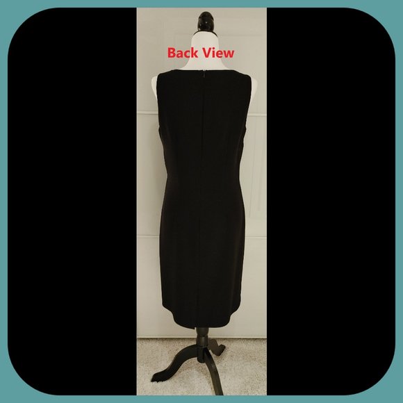 PIERRE CARDIN || Fully-Lined Sleeveless Sheath Dress (SIZE 8) - Picture 4 of 10